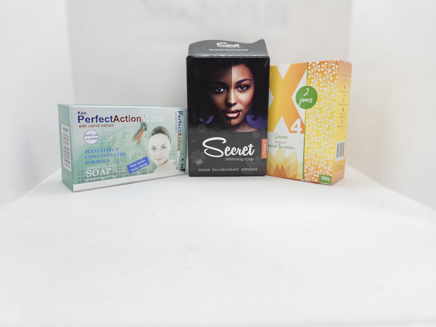 BUNDLE: SECRET, X4 & KEN PERFECT ACTION WHITE SOAP