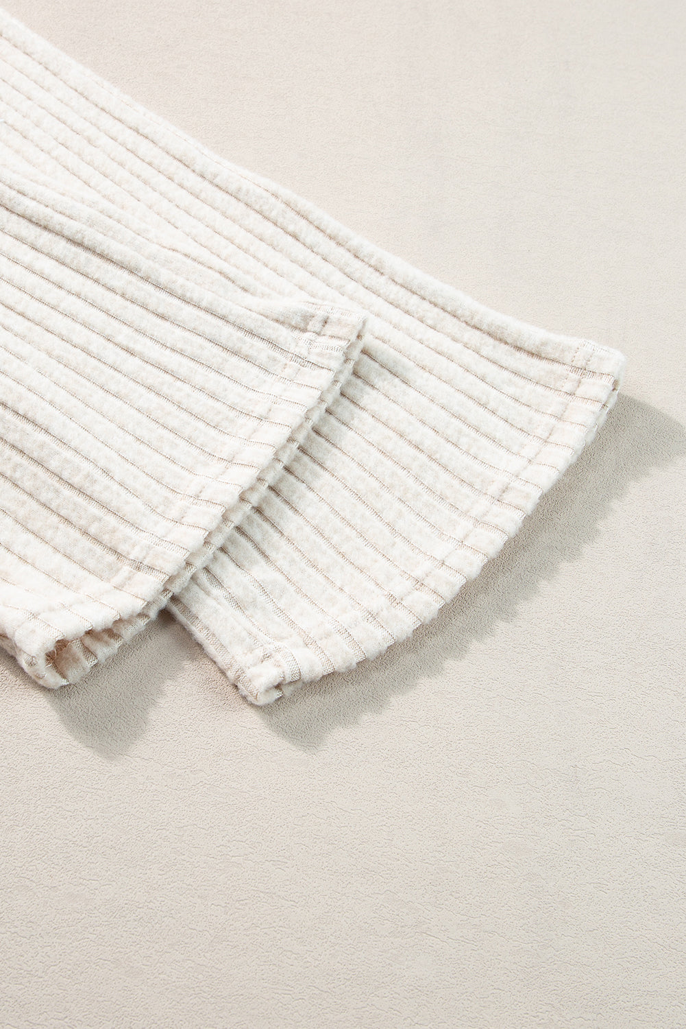 Apricot Plain Ribbed Loose Fit Two Piece Lounge Set