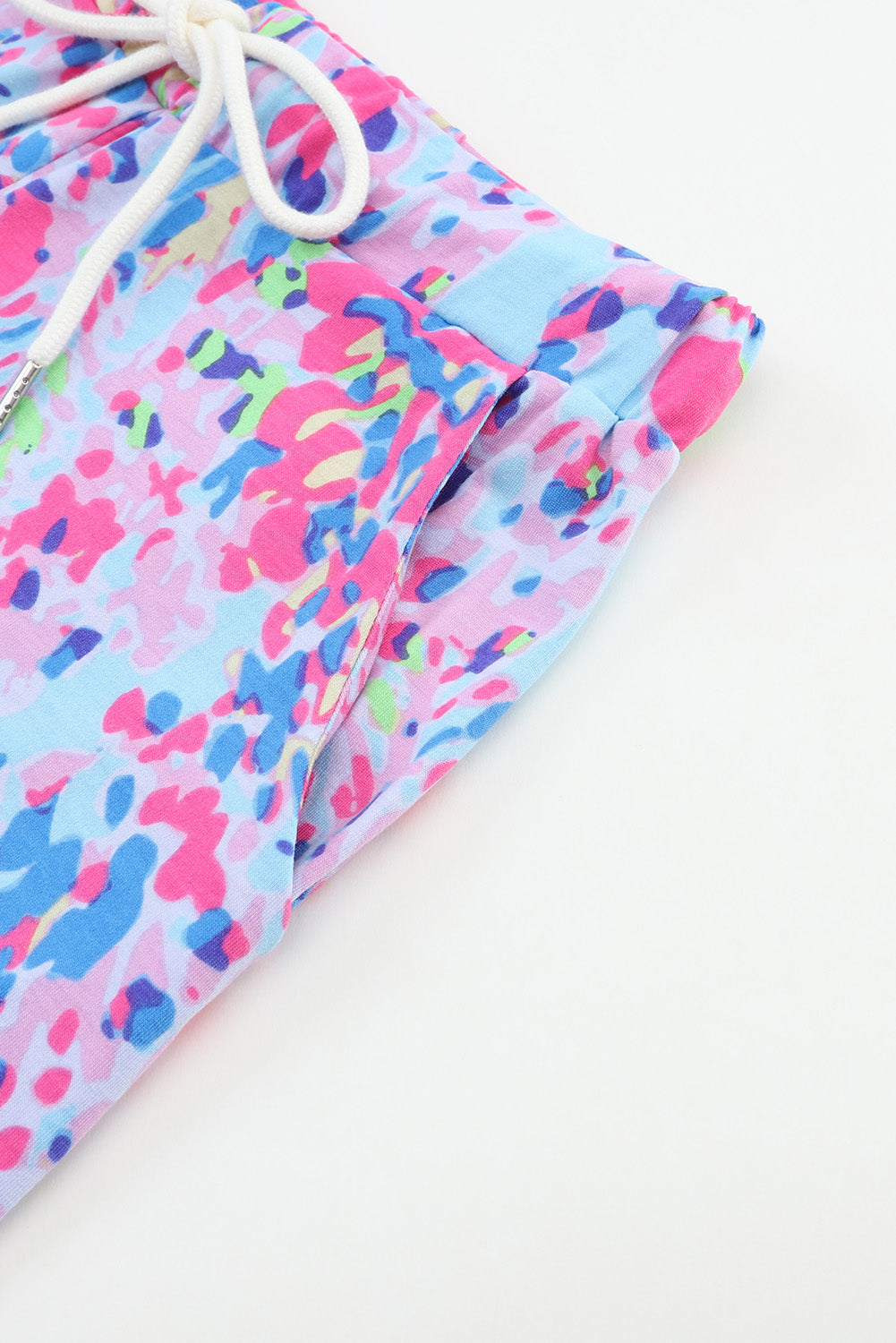 Sky Blue Loose Painted Floral Tee