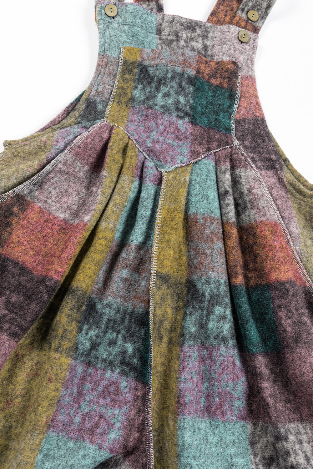 Multicolor Brushed Checked Western Buttoned Jacket