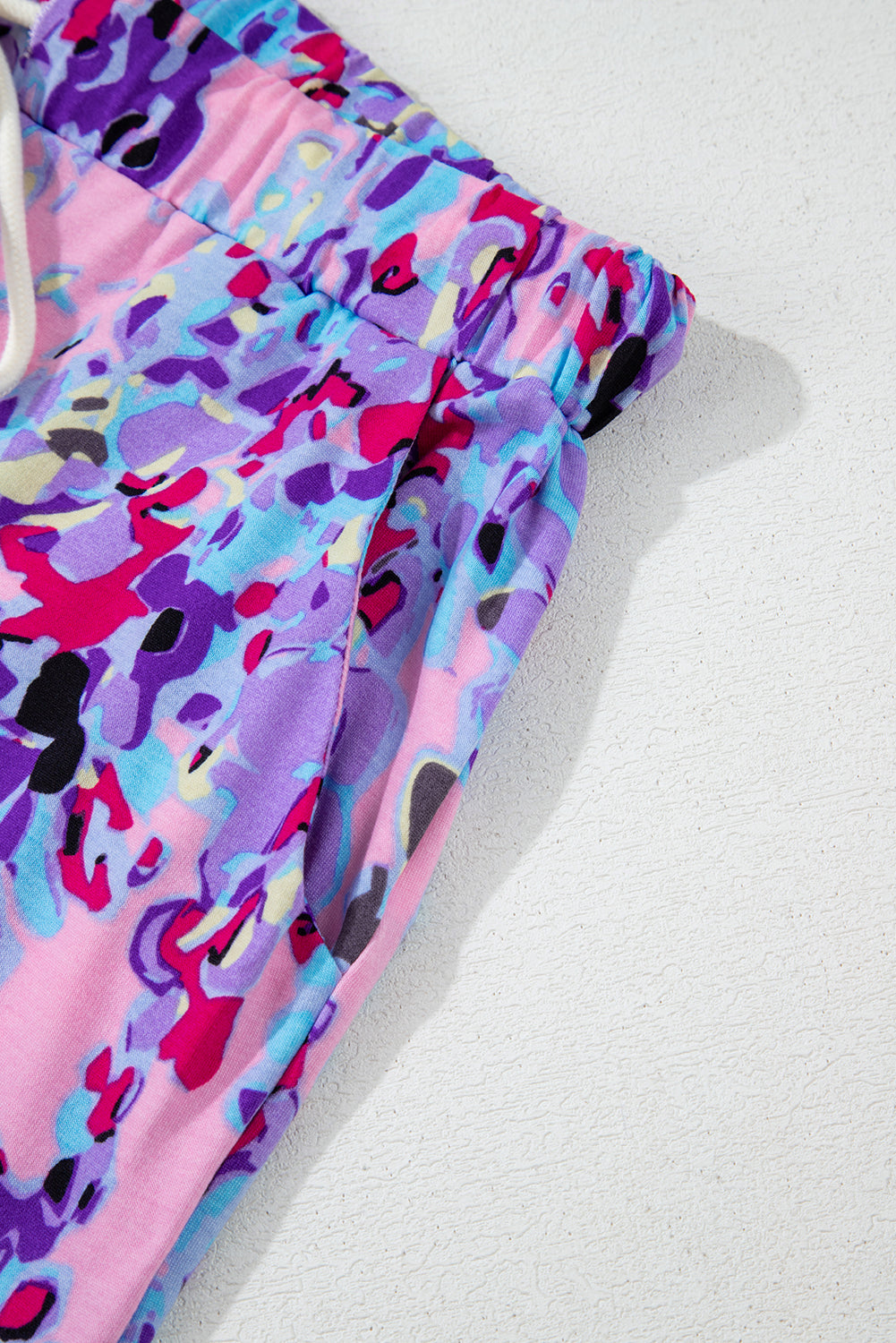 Sky Blue Loose Painted Floral Tee