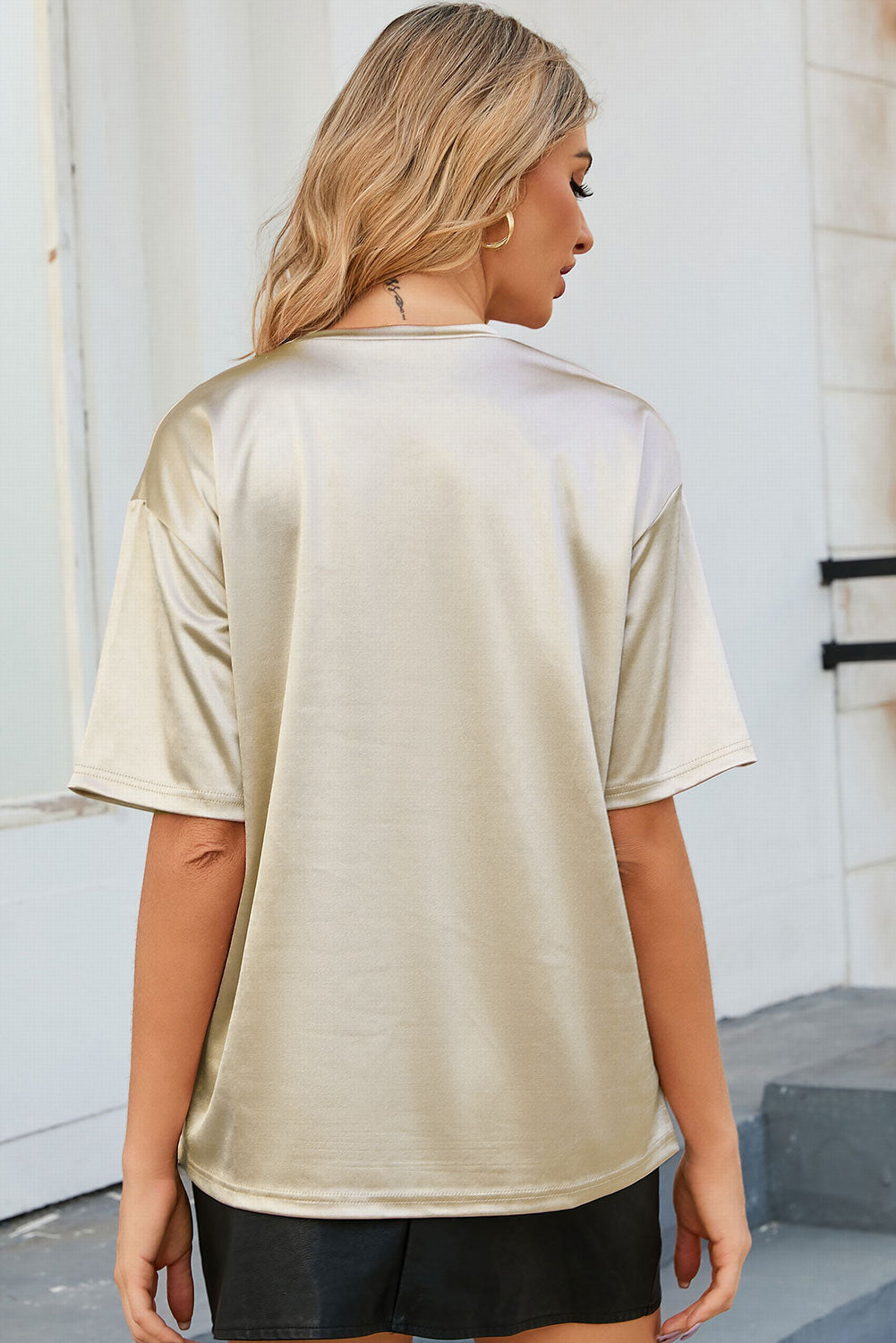 Apricot Chest Pocket Loose Fit T Shirt